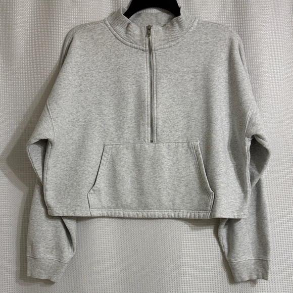 Victoria's Secret Tops - PINK by Victorias Secret cropped grey sweatshirt. Size M